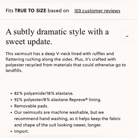 NWT J CREW Ruched ruffle one-piece swimsuit in black - Picture 7 of 7